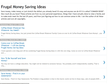 Tablet Screenshot of frugal-money-saving-ideas.blogspot.com