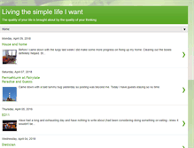 Tablet Screenshot of livingthesimplelifeiwant.blogspot.com