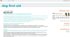 Desktop Screenshot of dogfirstaid.blogspot.com