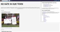 Desktop Screenshot of nohateinourtown.blogspot.com