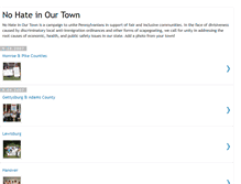 Tablet Screenshot of nohateinourtown.blogspot.com
