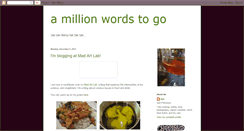 Desktop Screenshot of amillionwordstogo.blogspot.com