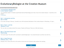 Tablet Screenshot of evobiocreationmuseum.blogspot.com