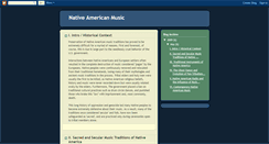 Desktop Screenshot of nativemusichistory.blogspot.com