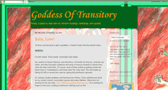 Desktop Screenshot of goddessoftransitory.blogspot.com