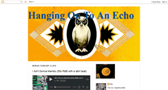 Desktop Screenshot of hangingontoanecho.blogspot.com