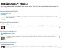 Tablet Screenshot of bestbusinessbankaccount.blogspot.com