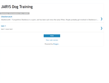 Tablet Screenshot of jarysdogtraining.blogspot.com