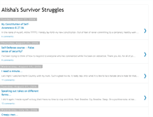 Tablet Screenshot of alishas-survivor-struggles.blogspot.com