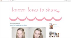 Desktop Screenshot of laurenlovestoshare.blogspot.com