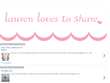 Tablet Screenshot of laurenlovestoshare.blogspot.com