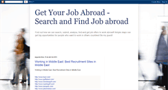 Desktop Screenshot of getjobabroad.blogspot.com