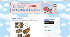 Desktop Screenshot of bebyshopaholic.blogspot.com