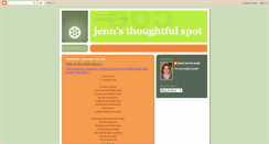 Desktop Screenshot of jennsthoughtfulspot.blogspot.com