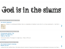 Tablet Screenshot of godisintheslums.blogspot.com
