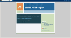 Desktop Screenshot of delorojuniorenglish.blogspot.com