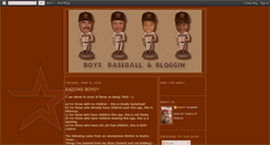 Desktop Screenshot of boysbaseballandbloggin.blogspot.com