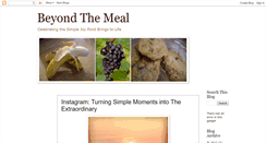 Desktop Screenshot of beyondthemeal.blogspot.com