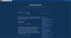 Desktop Screenshot of neverminder.blogspot.com