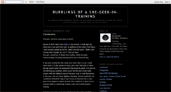 Desktop Screenshot of burblingbrain.blogspot.com