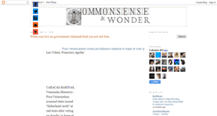 Desktop Screenshot of commonsensewonder.blogspot.com