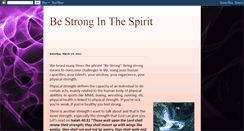 Desktop Screenshot of bestronginthespirit.blogspot.com