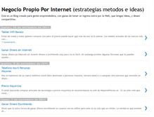 Tablet Screenshot of negociopropioporinternet.blogspot.com