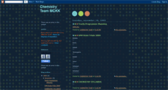 Desktop Screenshot of chemistryteammckk.blogspot.com