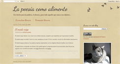 Desktop Screenshot of lapoesiacomoalimento.blogspot.com