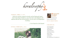 Desktop Screenshot of koralosophy.blogspot.com