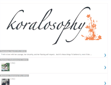 Tablet Screenshot of koralosophy.blogspot.com