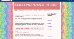 Desktop Screenshot of hoppingintolearninginfirstgrade.blogspot.com