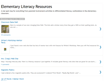 Tablet Screenshot of elementaryliteracyresources.blogspot.com