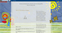 Desktop Screenshot of childhoodbibliotherapy.blogspot.com