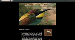 Desktop Screenshot of martinbirdingblog.blogspot.com