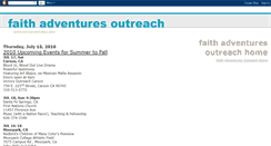 Desktop Screenshot of faithadventuresoutreach.blogspot.com