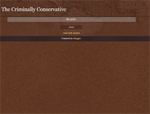 Tablet Screenshot of criminalconservative.blogspot.com