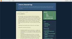 Desktop Screenshot of literarymeanderings.blogspot.com