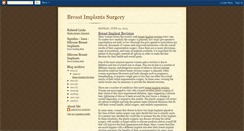 Desktop Screenshot of breastimplantssurgery.blogspot.com