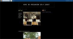 Desktop Screenshot of khsclassof81.blogspot.com