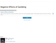 Tablet Screenshot of negative-effects-of-gambling.blogspot.com