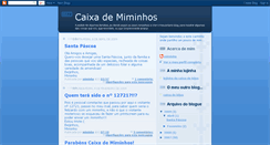 Desktop Screenshot of caixademiminhos.blogspot.com