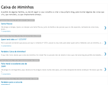 Tablet Screenshot of caixademiminhos.blogspot.com