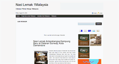 Desktop Screenshot of nasilemak1malaysia.blogspot.com