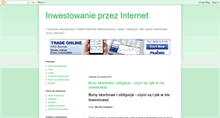 Desktop Screenshot of inwestowanie-przez-internet.blogspot.com
