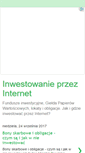 Mobile Screenshot of inwestowanie-przez-internet.blogspot.com