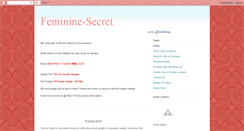 Desktop Screenshot of feminine-secret.blogspot.com