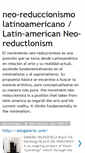 Mobile Screenshot of neo-reduccionismolatinoamericano.blogspot.com