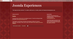 Desktop Screenshot of joomlaexperiences.blogspot.com