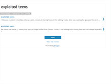 Tablet Screenshot of exploited-teens.blogspot.com